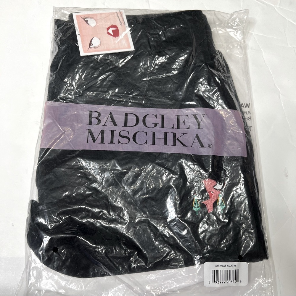 Badgley Mischka French Terry Jogger Pant Black NWT Size Medium - Picture 2 of 4